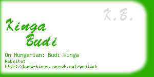 kinga budi business card